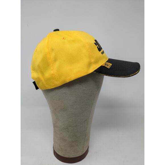 Jegs Headware High Performance  Strapback Hat Yellow & Black Embroidered Logo - Picture 5 of 8